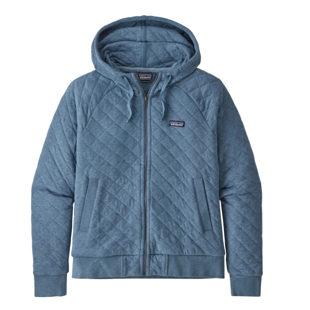 Patagonia Women's Organic Cotton Quilt Hoody Jacket (Blue/Size S)